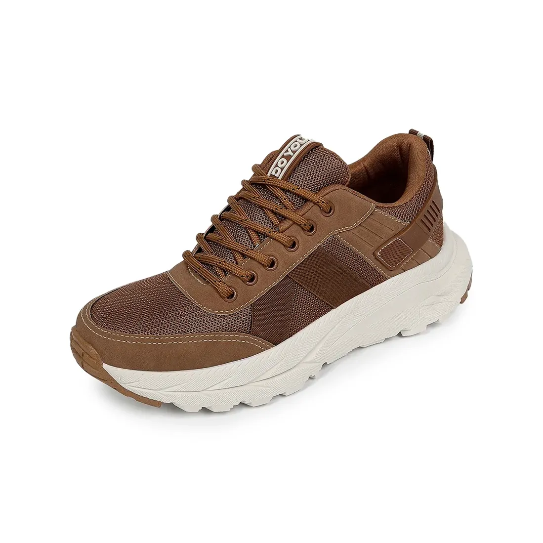 Tênis infantil Ollie Stones 2 marrom vista superior mostrando conforto e design